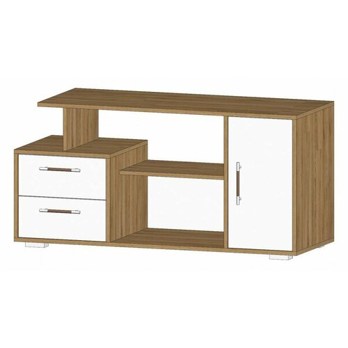 Тумба под ТВ Лацио, вотан/белый, 120х44х58 см
