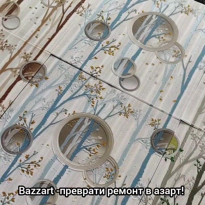 Самоклеющиеся мягкие стеновые панели 3d для потолка "Мистический лес зеленый" 10 шт. фартук кухонный на стену 700*700*5 мм самоклеящиеся обои для кухни моющиеся влагостойкие 3д ПВХ — фото 1