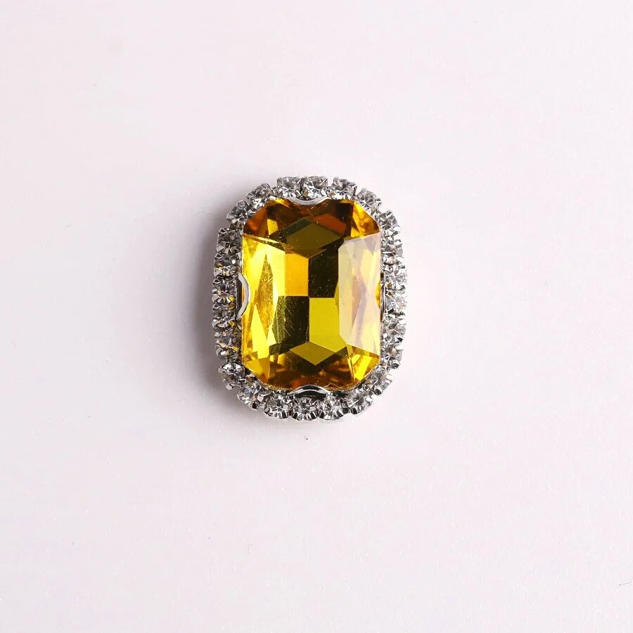 SNCRYSTAL стеклянный кристалл прямоугольный A13 Topaz 13x18mm 10pcs