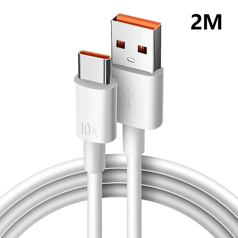 Кабель USB Type-C 120 Вт, 10 А, Сверхбыстрая зарядка, кабель USB C для быстрой зарядки, шнур для передачи данных 1/1, 5/2 м, Type c 2m
