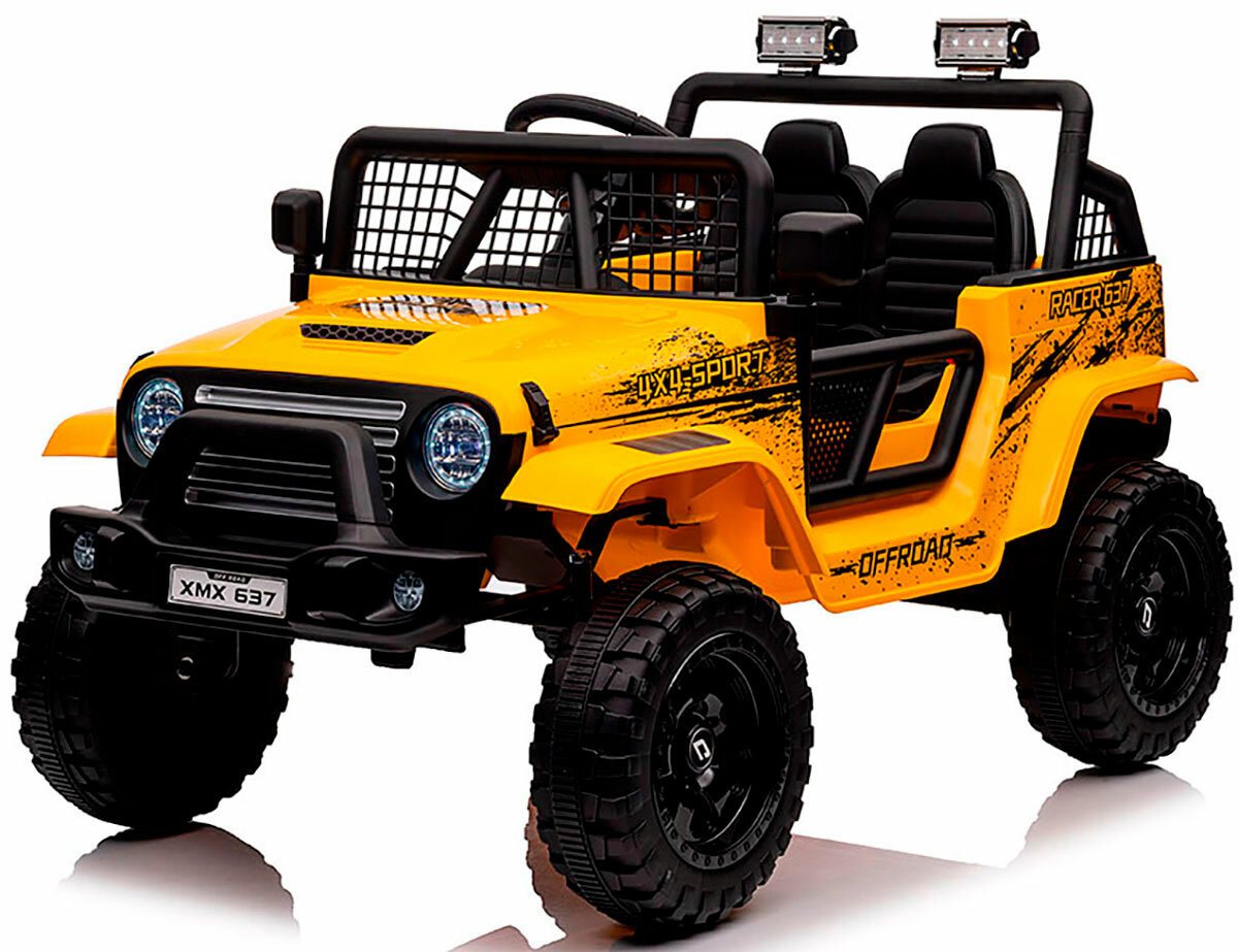 Детский электромобиль джип ToyLand Jeep Rubicon ХМХ637 4х4 жёлтый