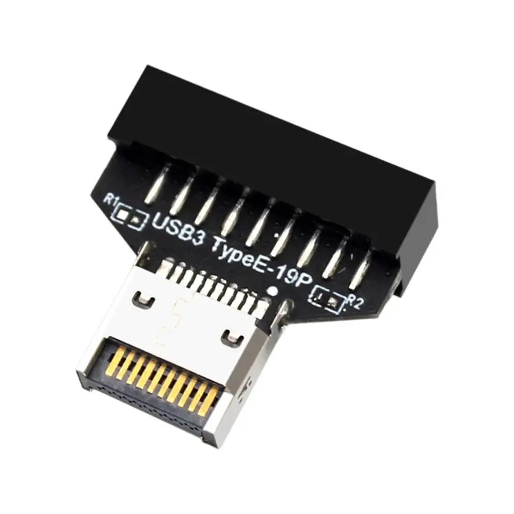 USB3.2 Type-E 20-контактный разъем USB 19P для корпуса передний адаптер USB Type A Type C для настольной материнской платы, black
