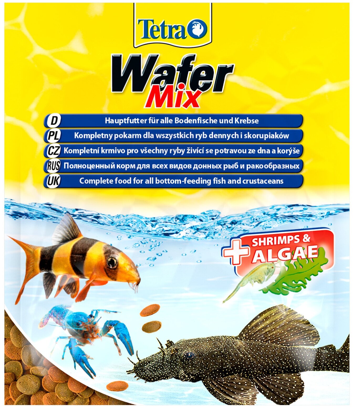 Корм сухой Tetra WaferMix для любых видов донных рыб и ракообразных (15 г)