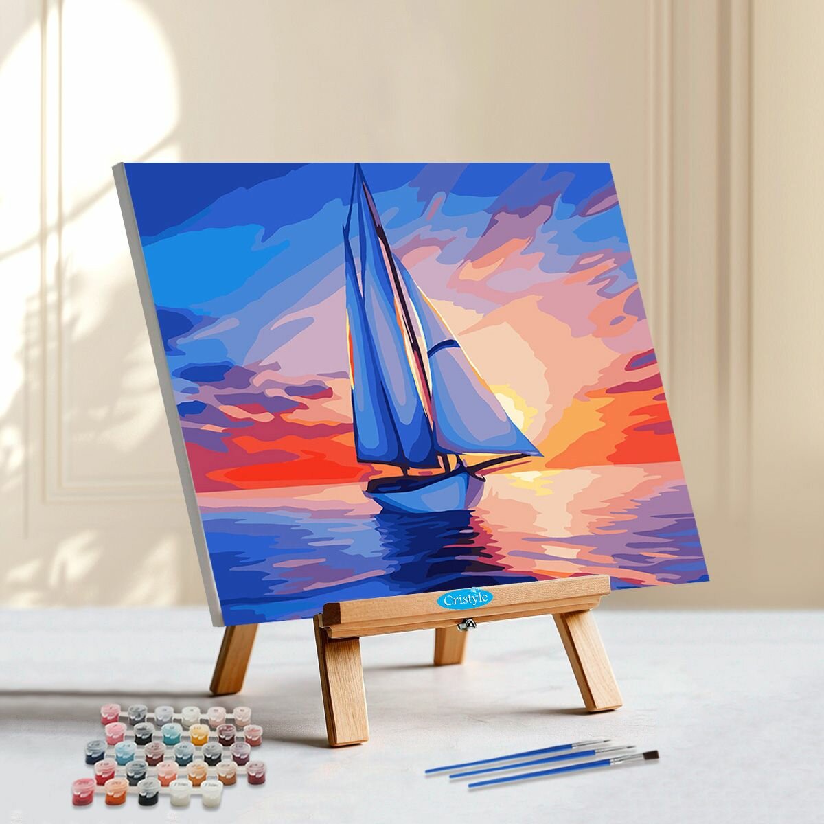 Картина по номерам на холсте Cristyle 'Парус на закате' S105 40*50 см