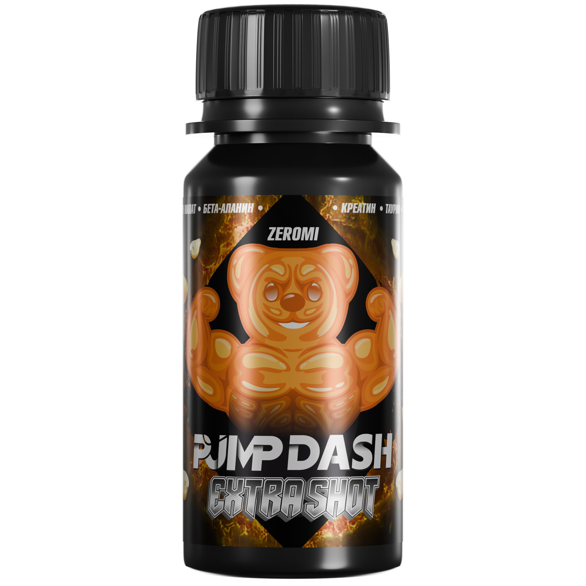 Предтреник, предтренировочный комплекс ZEROMI Pump Dash Extra Shot - 12х60 мл, груша — фото 1