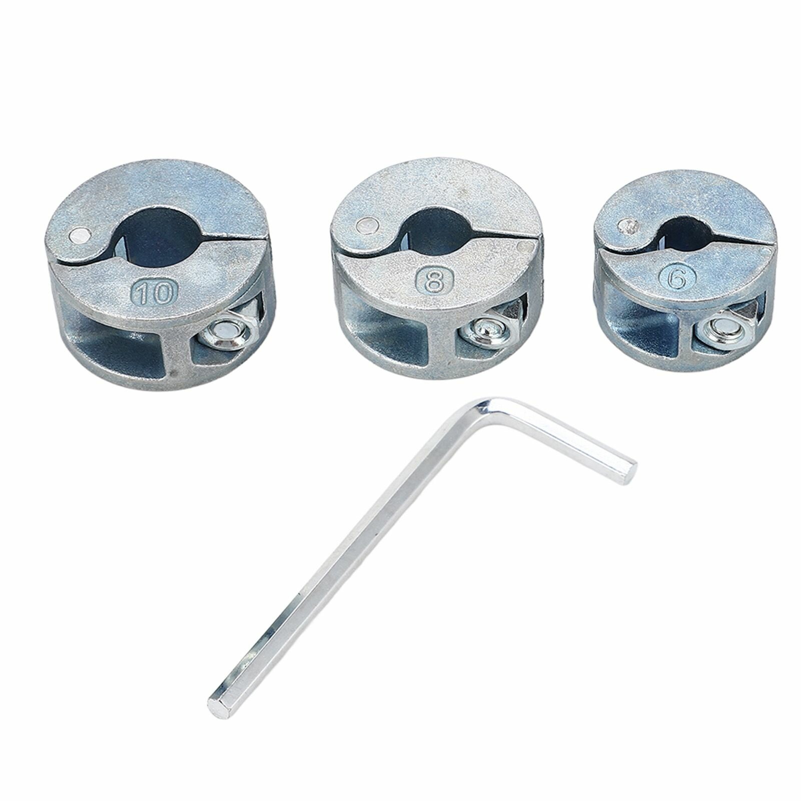 3 шт. Замок для сверл с кольцами ограничителя глубины сплав цинка 6/8/10 мм комплект с шестигранником защита от прокола долговечность