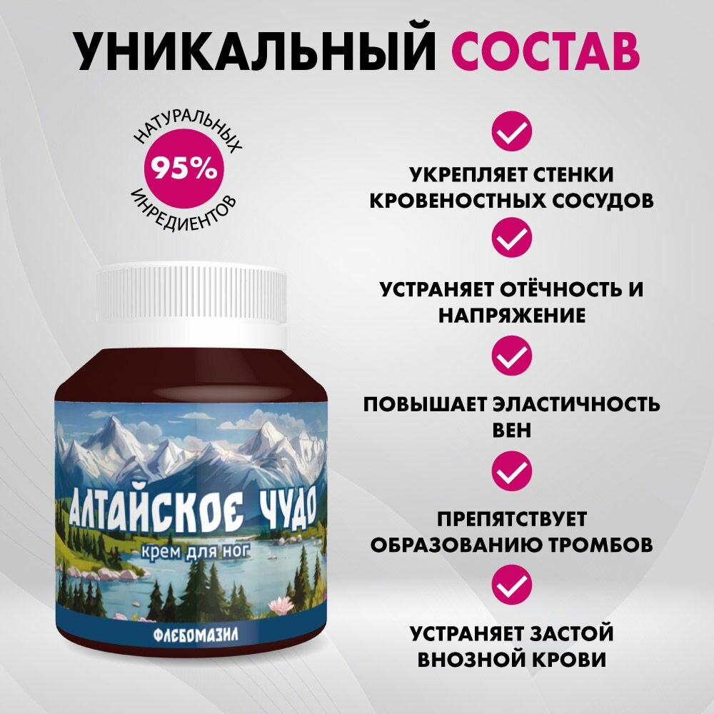 Мазь от варикоза охлаждающая с ментолом, от тяжести и боли в ногах. Лучикс — фото 1