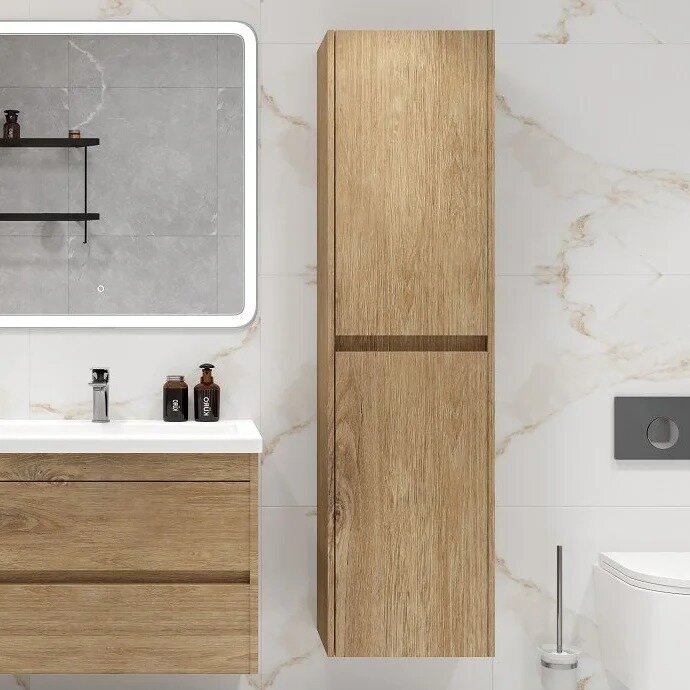 Шкаф пенал для ванной Art&Max Family-M подвесной harbor golden Family-M-1500-2A-SO-HG