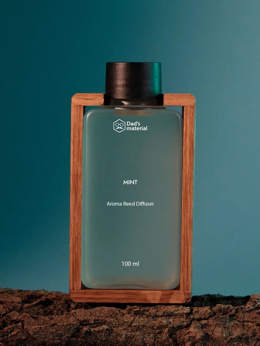 Диффузор ароматический Dad's material "Мята", интерьерный, с палочками, 100 мл — фото 1