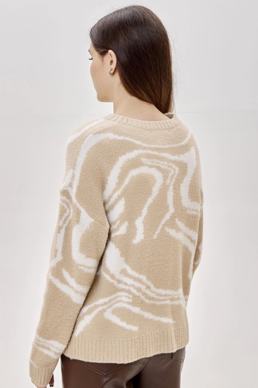 Свитер Selfie, размер S, , бежевый — фото 1