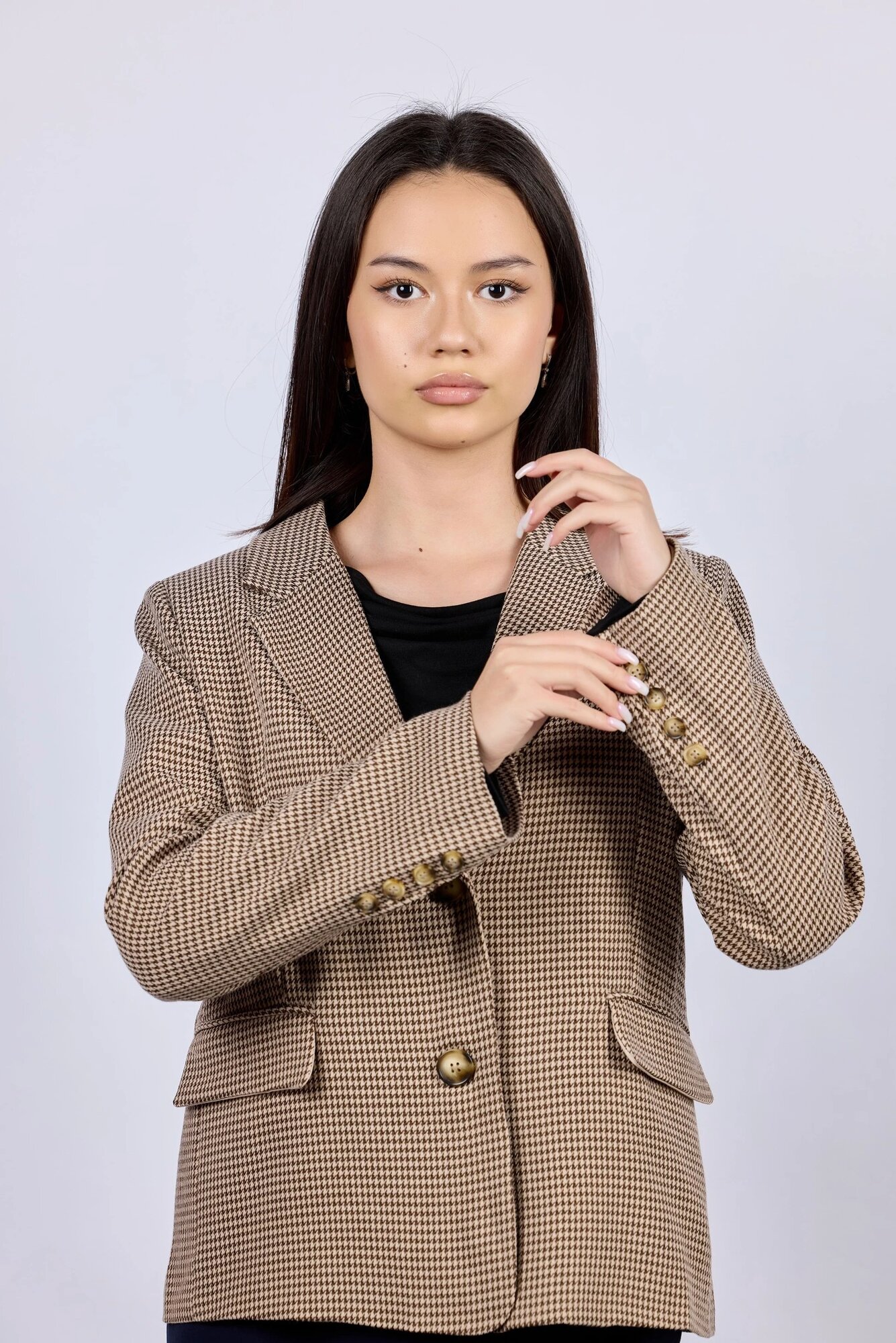 Пиджак Selfie, размер S, коричневый — фото 1