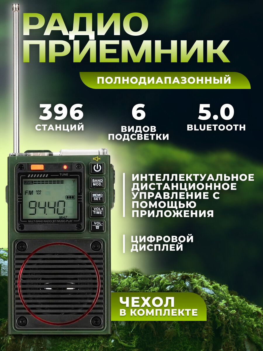 Полнодиапазонный радиоприемник с цифровым дисплеем DSP RETEKESS TR111