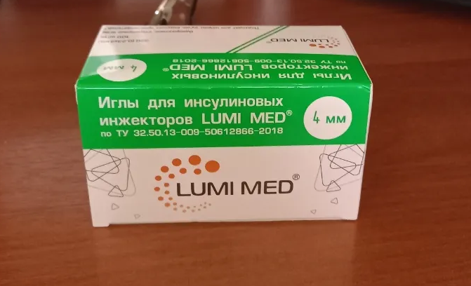 Изображение Иглы для инсулиновых шприц-ручек Lumy MED 4 мм универсальные