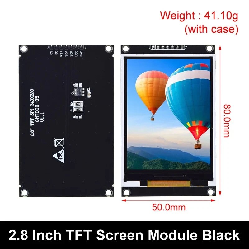 TFT дисплей TZT ILI9341 для Arduino 0.96/1.3/1.44/1.8/2.0/2.4/2.8/3.2/3.5 дюйма, 2.8 TFT Black Board