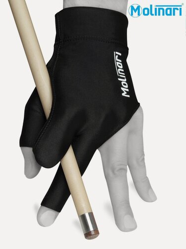 Изображение товара Перчатка для бильярда Molinari, черная, левая, размер M, 1 шт.