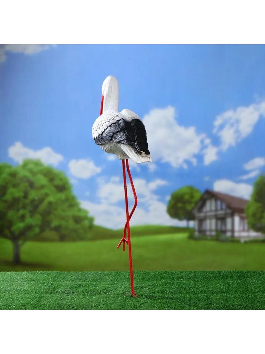 Элегантная садовая фигура Аист 80см