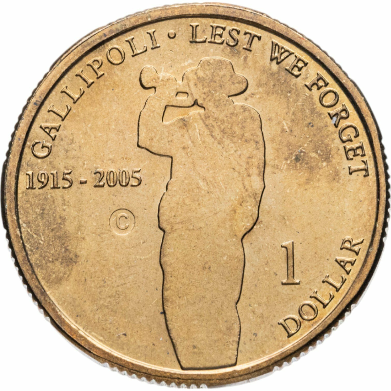 Австралия 1 доллар (dollar) 2005 C 90 лет Дарданелльской операции знак монетного двора: "C" - Канберра