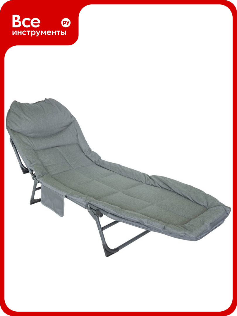 Складной шезлонг Forsage 32x64x200см темно-серый F-FG-HY-8008BL(52531)