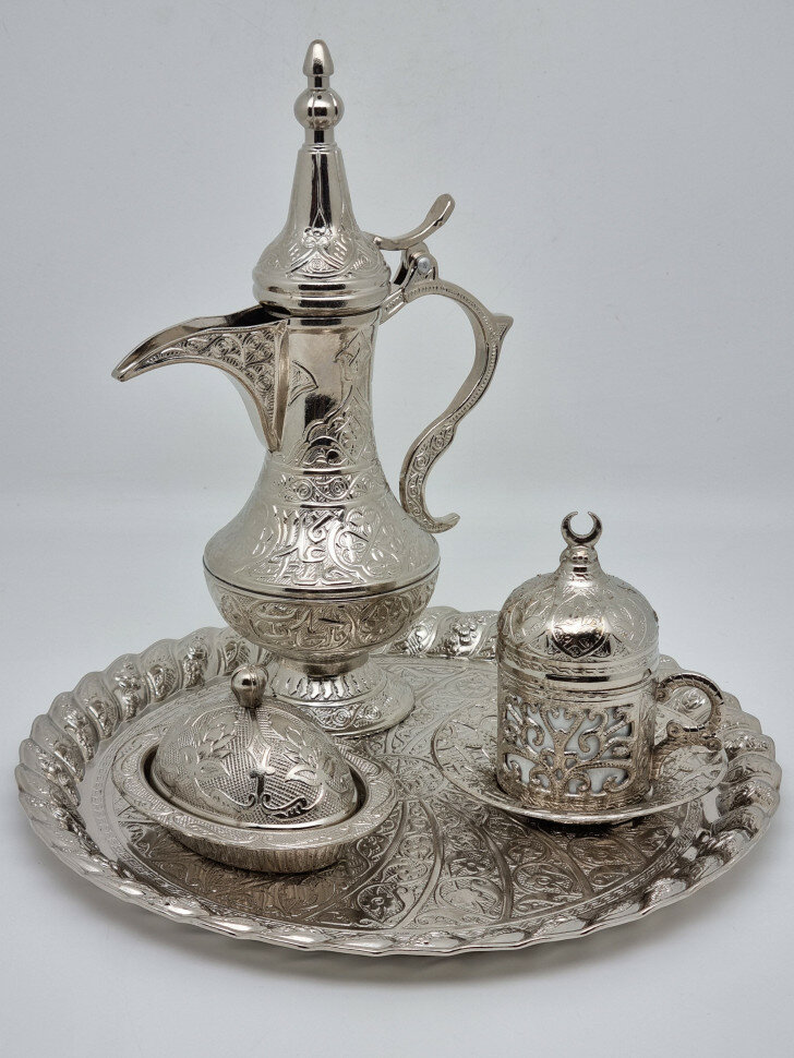 Набор ВИП поднос, кувшин, кофейная пара, лукумница из замака