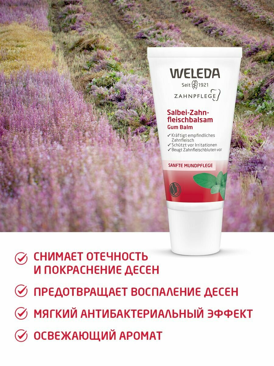Weleda Бальзам для чувствительный десен с шалфеем, без фтора, 30 мл — фото 1