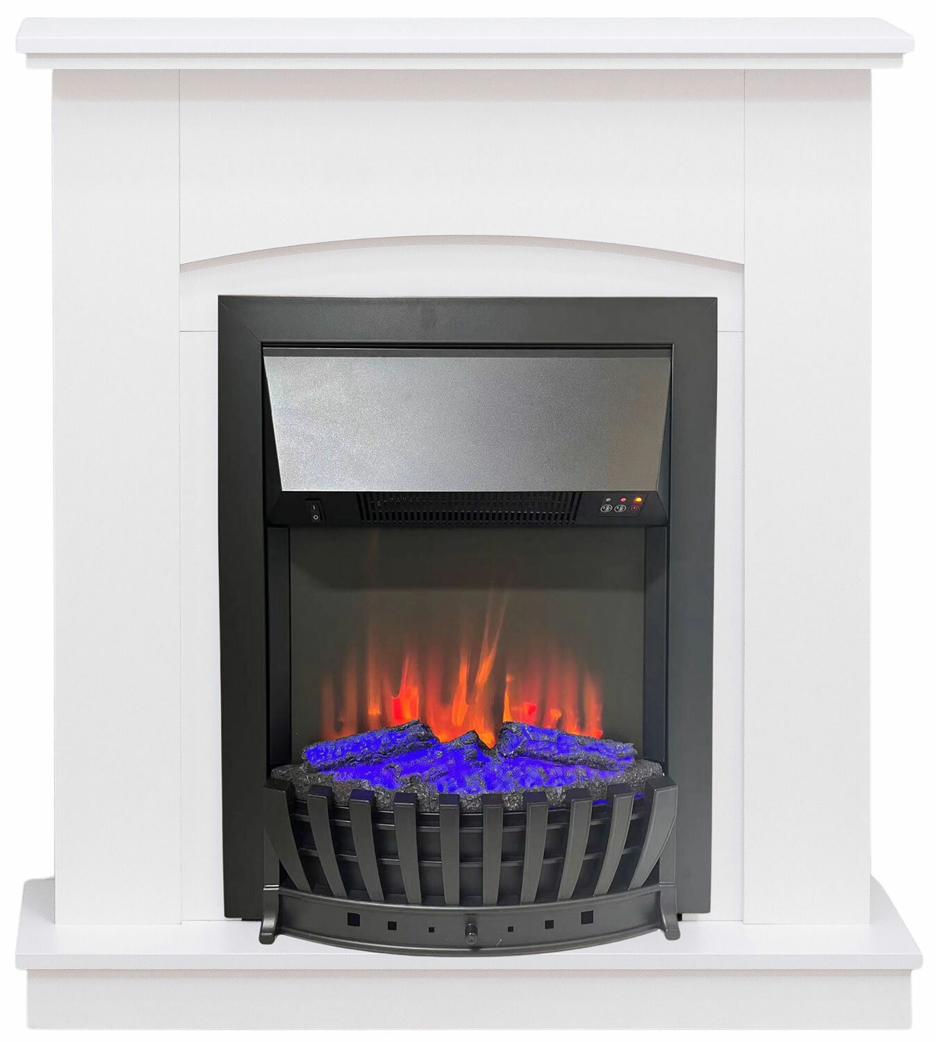 Каминокомплект Elekam Vernisaj с очагом Velar (F2020G2) белый (разборный)