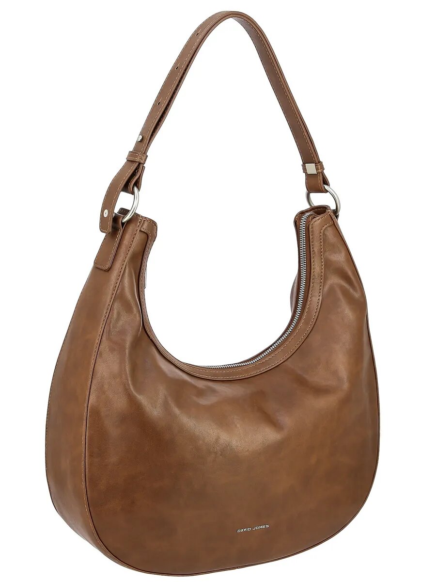 Сумка хобо DAVID JONES, коричневый — фото 1