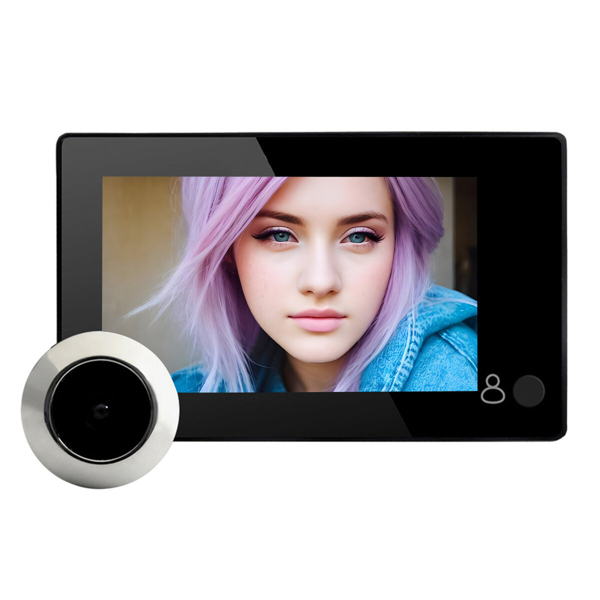 Видеоглазок для входной двери IHome 43CH в виде обычного с цветным монитором