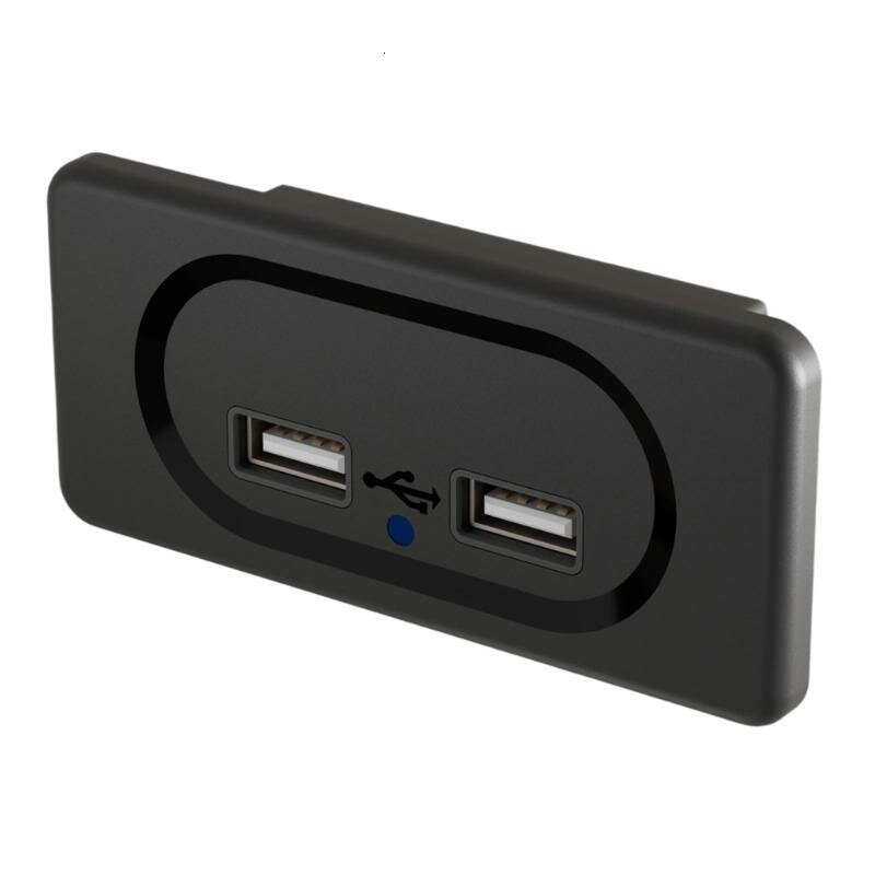 USB-розетка для авто с защитой от перегрузки и КЗ, Черный - Двойной сабвуфер 3.1А