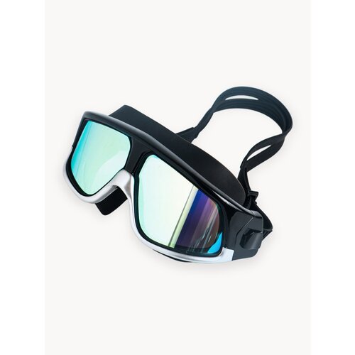 Очки для плавания FitSmile, Anti-Fog, UV-защита, полумаска, черно-серые