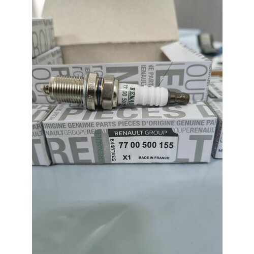 Свеча зажигания RENAULT 7700500155 для ам Renault Logan Sandero Duster Lada Largus с двигателями 16 16V K4M 20 16V F4R 399₽