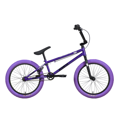фото Велосипед stark'24 madness bmx 4 серо-фиолетовый/черный/синий