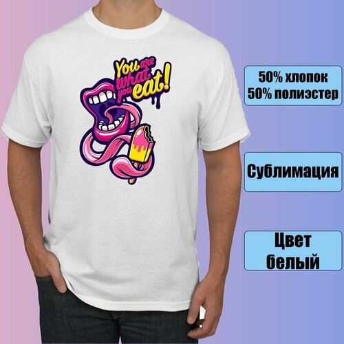 фото Футболка размер l, белый нет бренда