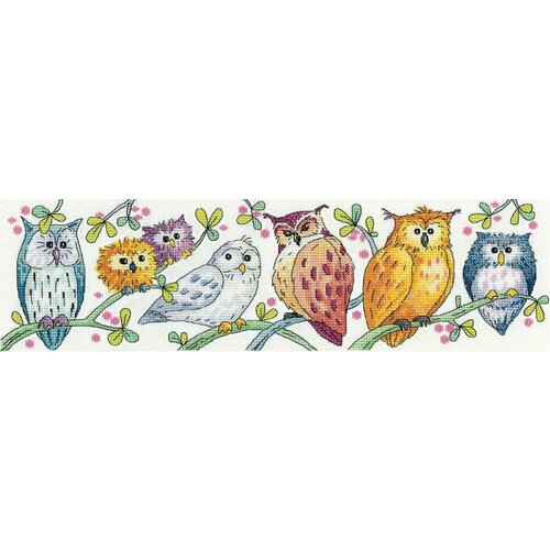 Owls on Parade (Парад сов) #KCOP1575E Heritage Набор для вышивания 37.5 x 10.5 см Счетный крест
