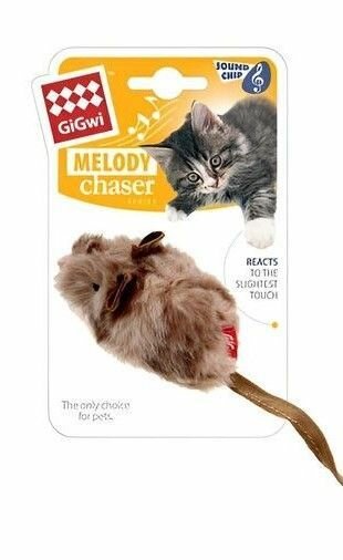 GiGwi Игрушка для кошек Мышка с электонным чипом, 9 см, 2 шт - фотография № 3