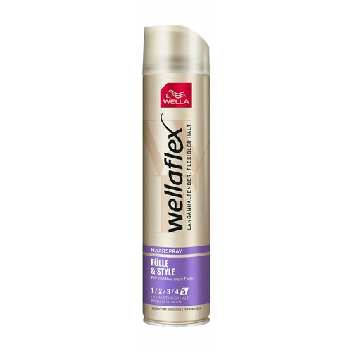 Лак сверхсильной фиксации для объема волос / Wella Wellaflex Fulle and Style Haarspray