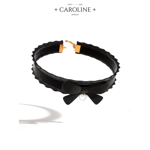 фото Чокер caroline jewelry, жемчуг имитация, длина 29 см., черный