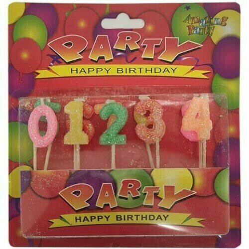 Свечи для торта Цифры 0-9, 3 упаковки