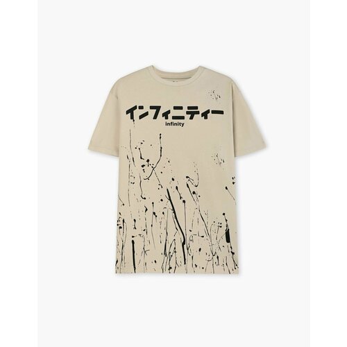 фото Футболка gloria jeans, размер 8-10л/134-140, бежевый