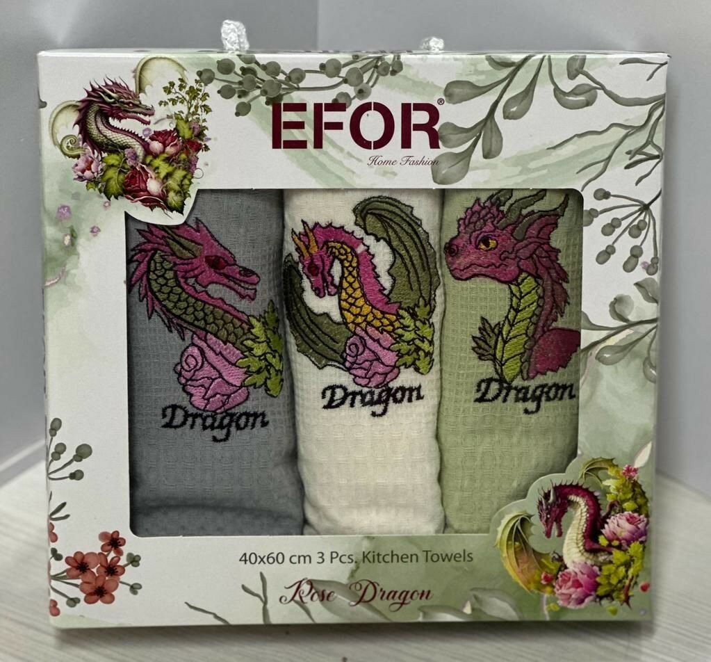 фото EFOR Кухонное полотенце Rose Dragon (40х60 см - 3 шт)