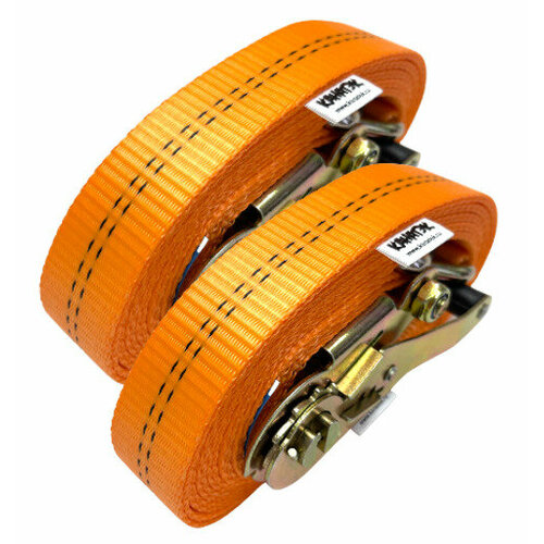 Ремень стяжной для крепления груза (2 шт) - 2,0 т /4 м, 35 мм канатэк с храповым механизмом