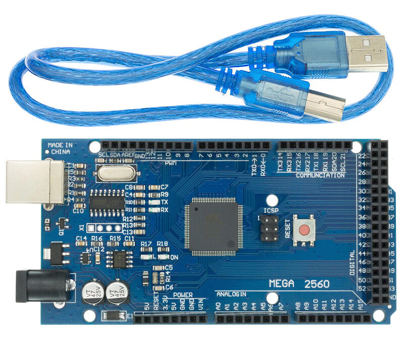 Arduino Mega2560(ATmega2560-16AU) + кабель USB