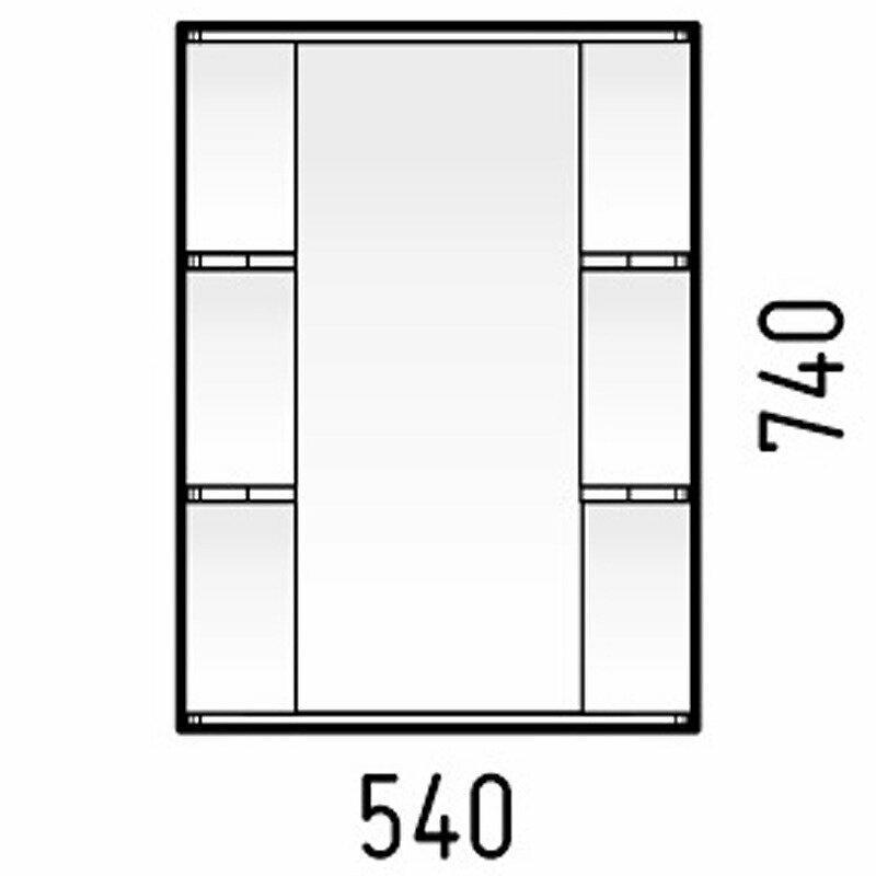 Зеркальный шкаф для ванной Corozo Орион 54 SD-00001547 - фото №5