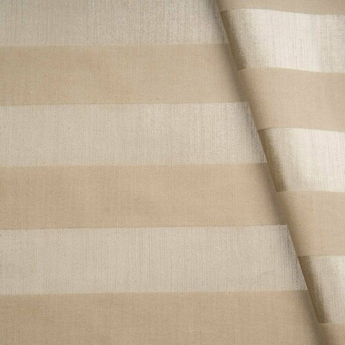 Ткань мебельная интерьерная для декора шитья и рукоделия в полоску обивочная велюр бежевая 2120₽