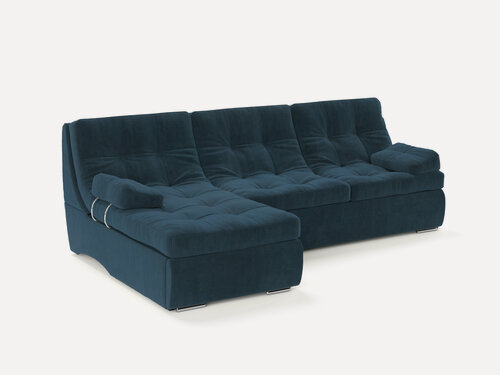 Изображение товара Угловой модульный диван-кровать "Милтон", левый, мягкий диван , велюр, чехол съемный, габ. размер 270*180