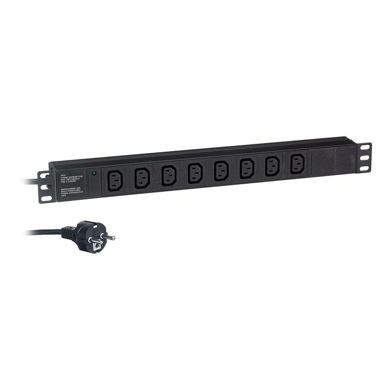 Exegate EX280855RUS Блок розеток ExeGate ServerPro PDU-19H809 Al-8C13-EU2.5, 19",1U,алюм, 8 IEC 320 C13, евровилка, 2.5м - фото №7