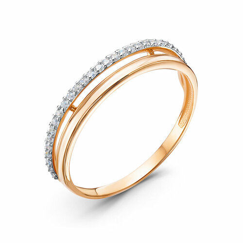 Кольцо Яхонт, золото, 585 проба, фианит, размер 16, бесцветный кольцо яхонт золото 585 проба размер 16