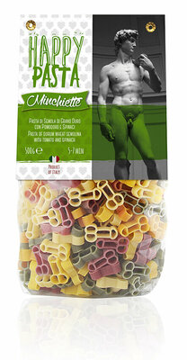 Dalla Costa Макаронные изделия Dalla Costa Happy Pasta Minchiette фигурные со шпинатом и томатами, 500 г, фигурки, 500 г