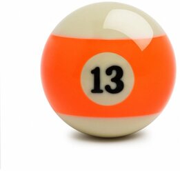 Шар для бильярда Mr.Fox Pool Standart №13 57,2 мм бильярдный шар, оранжевый/белый