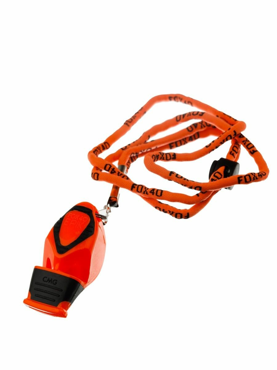 Свисток спортивный судейский Estafit Epik со шнурком, оранжевый