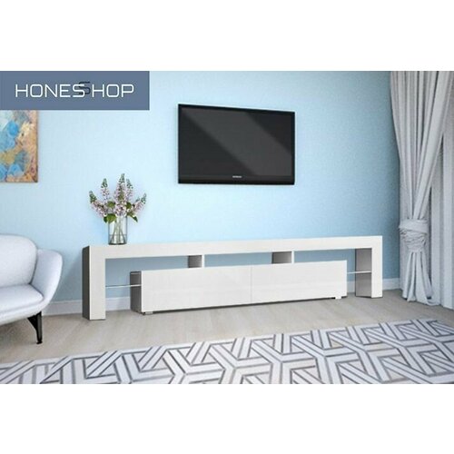 Тумба под ТВ Ролд ЛДСП белый 200х35х45 29462₽